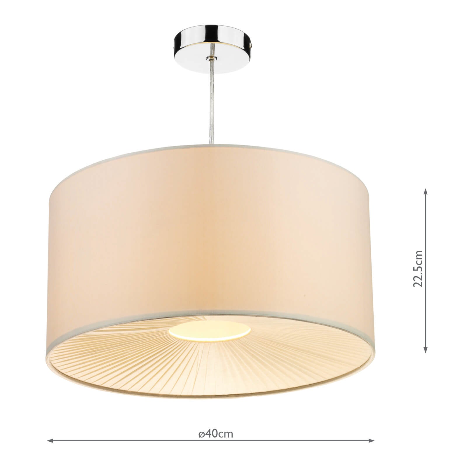 RIT6533 Rita Easy Fit Pendant Cream With Shade (Pack of 2)