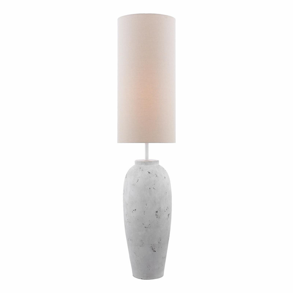 ROE4902 Roetta Floor Lamp White and Natural With Shade