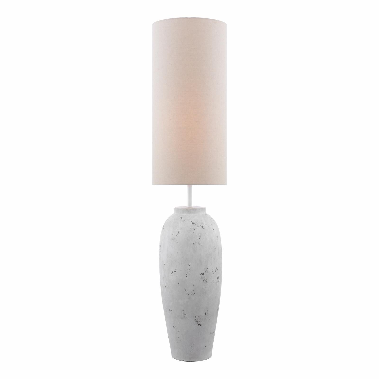 ROE4902 Roetta Floor Lamp White and Natural With Shade