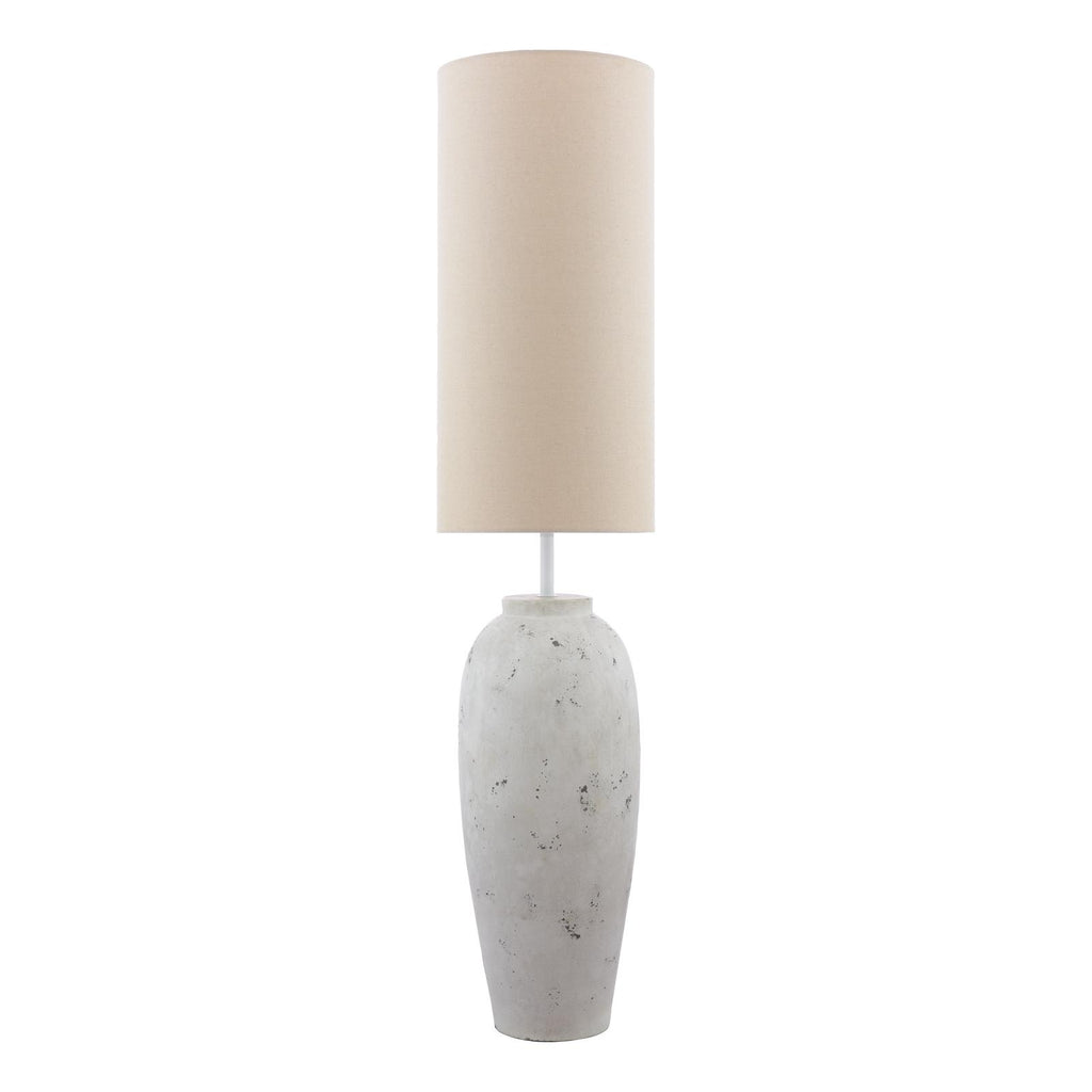 ROE4902 Roetta Floor Lamp White and Natural With Shade