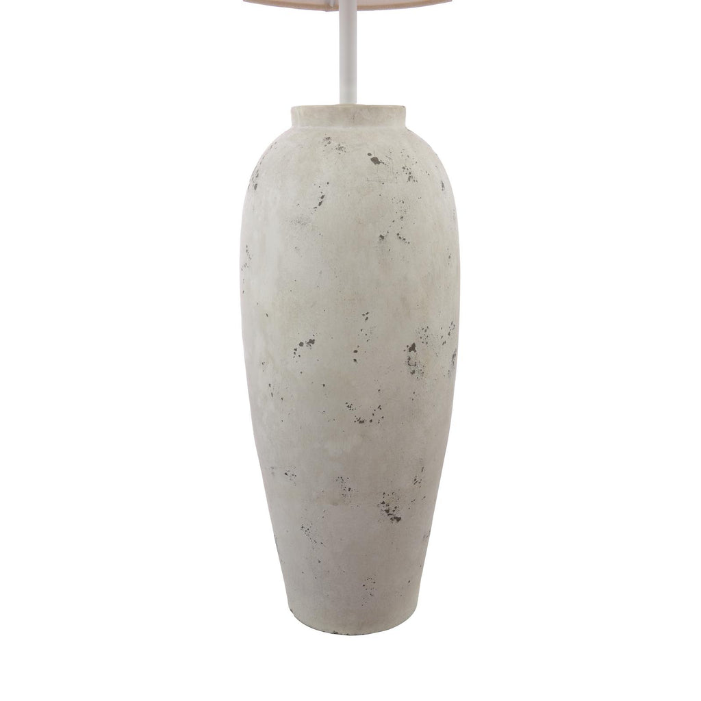 ROE4902 Roetta Floor Lamp White and Natural With Shade