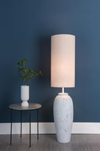 ROE4902 Roetta Floor Lamp White and Natural With Shade