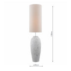 ROE4902 Roetta Floor Lamp White and Natural With Shade