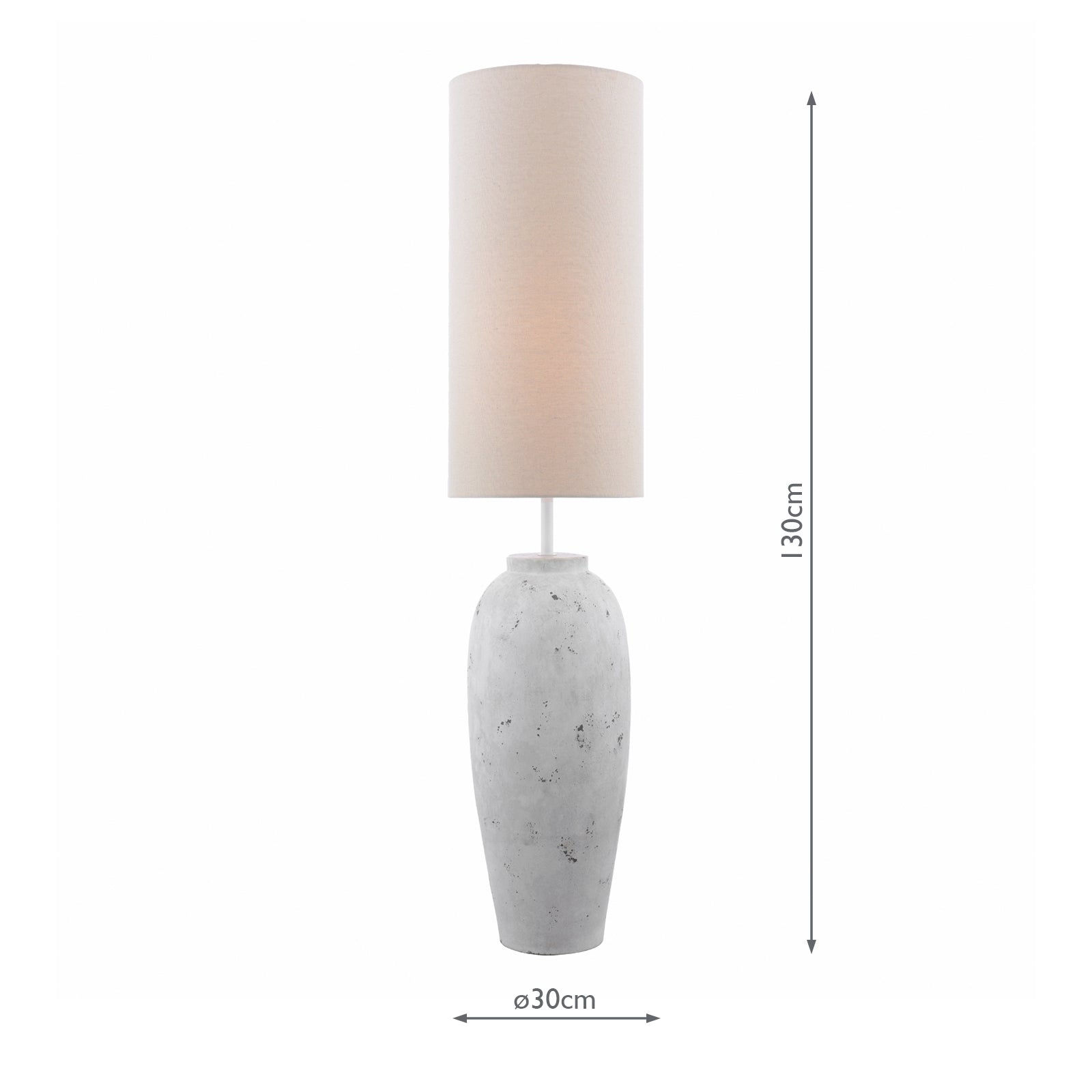 ROE4902 Roetta Floor Lamp White and Natural With Shade