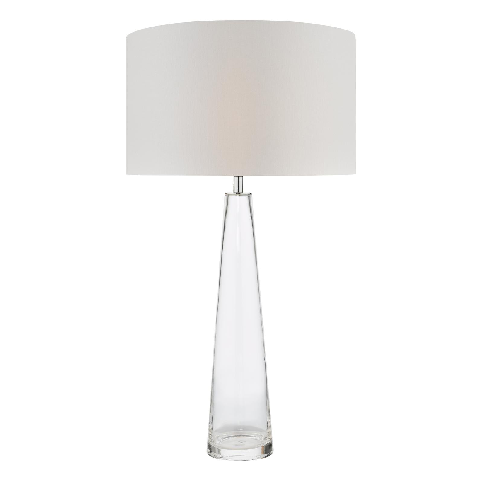 SAM4208-LYR1415 Samara Table Lamp Glass and Polished Chrome With Shade