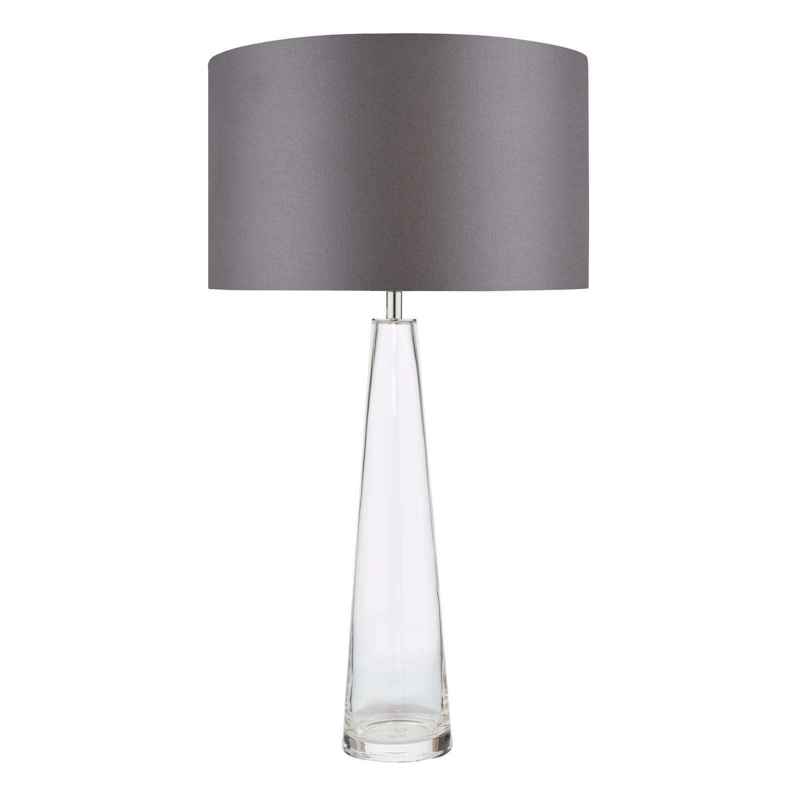 SAM4208-LYR1439 Samara Table Lamp Glass and Polished Chrome With Shade