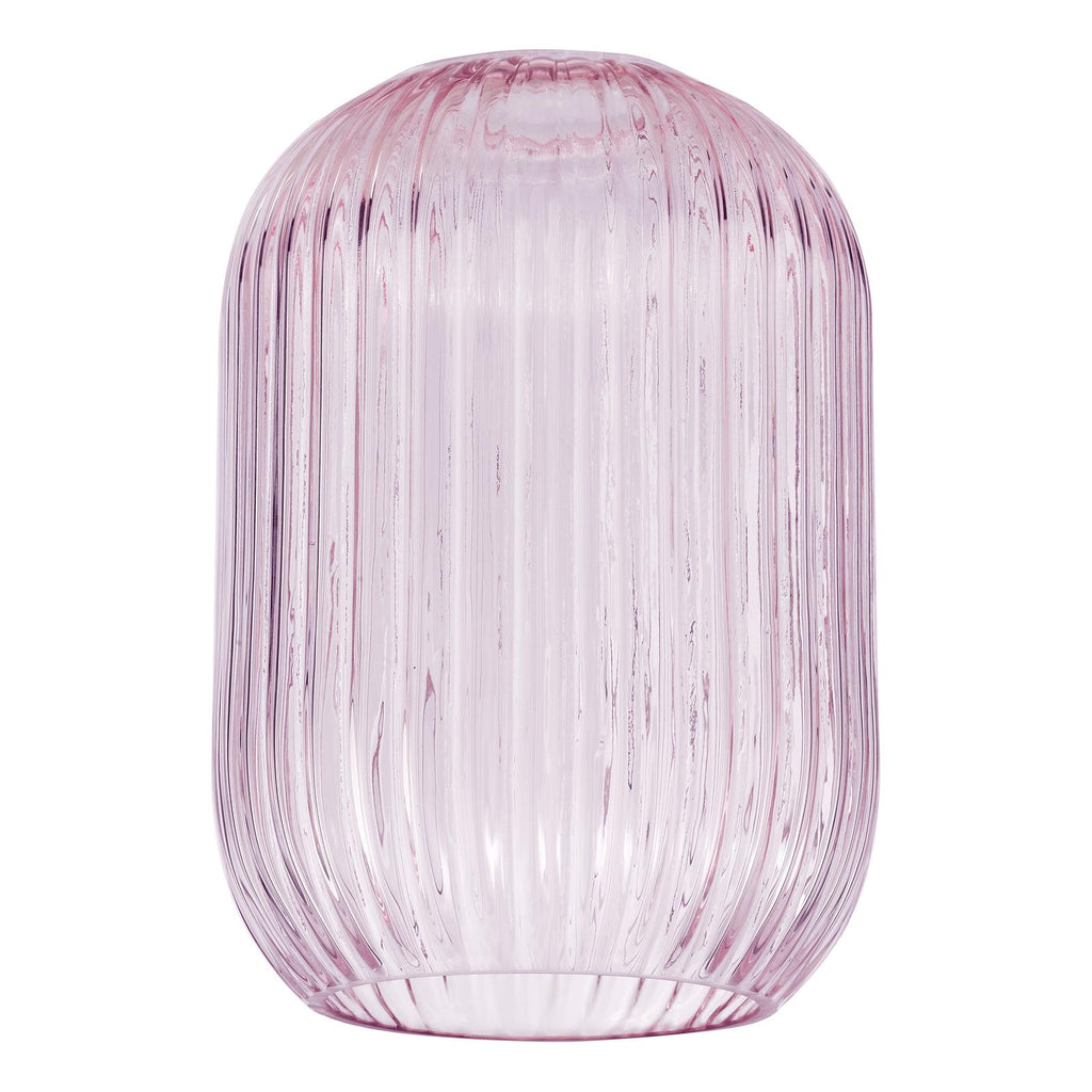 SAW6503 Sawyer Easy Fit Pendant Pink Ribbed Glass