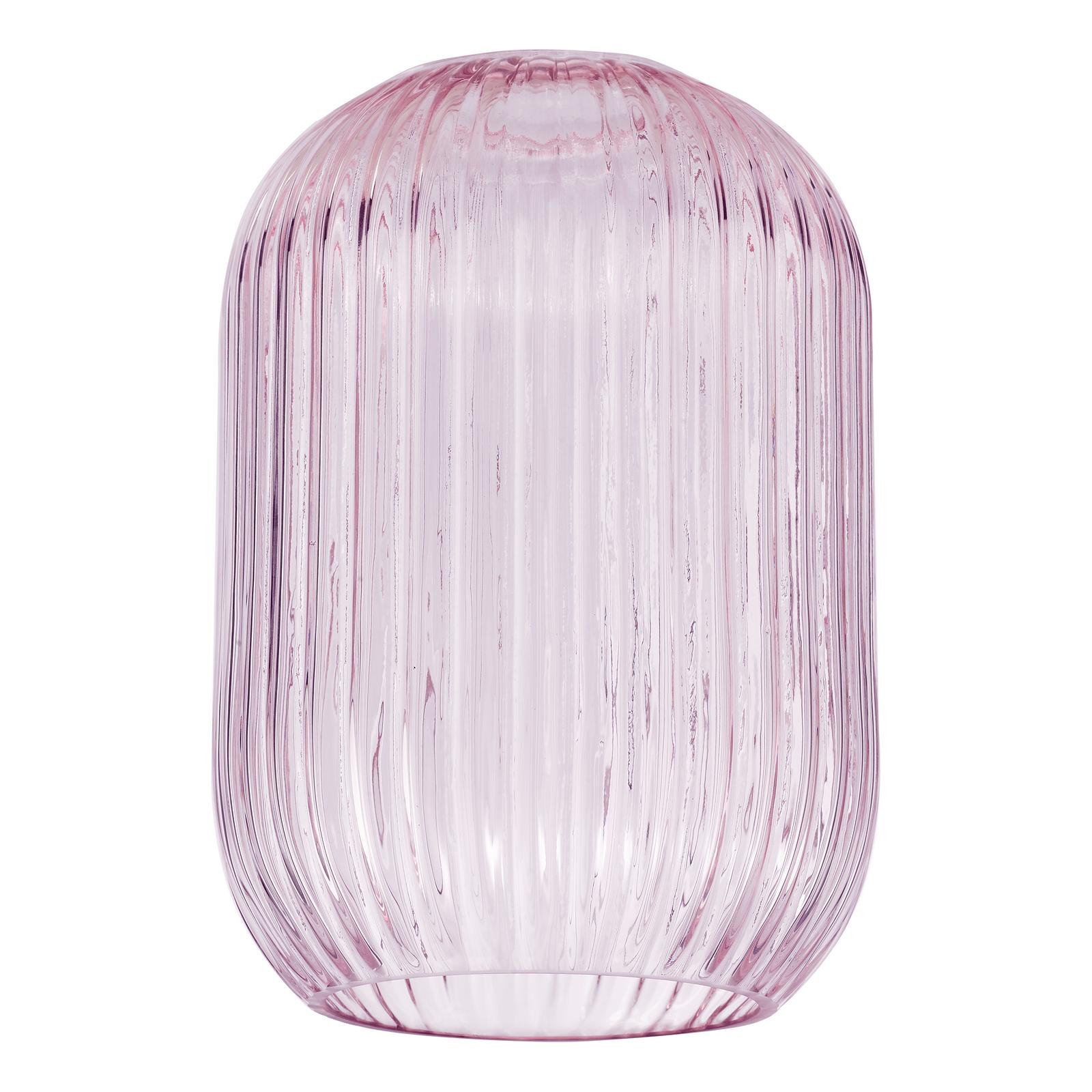 SAW6503 Sawyer Easy Fit Pendant Pink Ribbed Glass