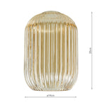 SAW6506 Sawyer Easy Fit Pendant Champagne Ribbed Glass