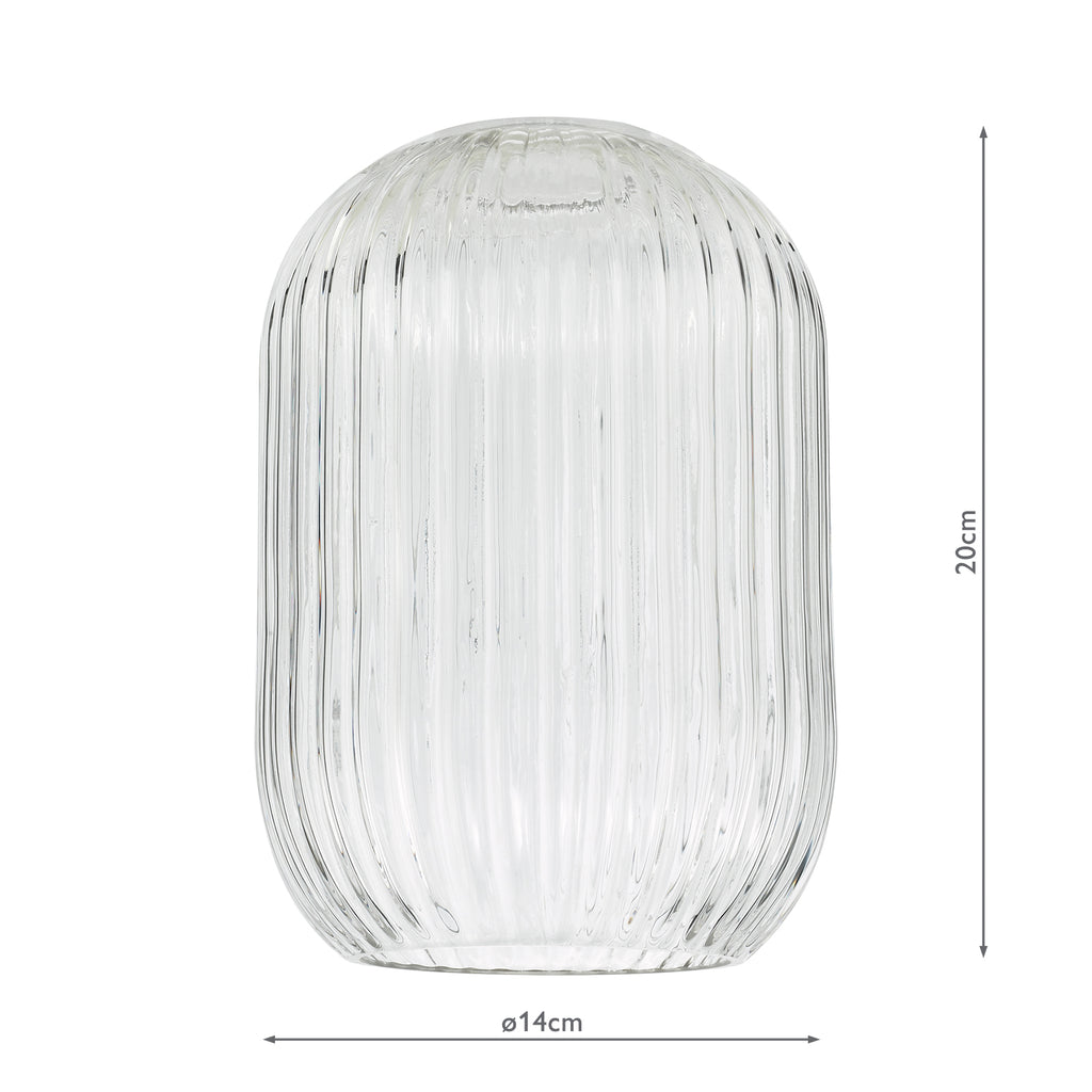 SAW6508 Sawyer Easy Fit Pendant Ribbed Glass