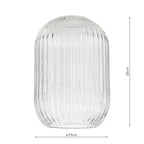 SAW6508 Sawyer Easy Fit Pendant Ribbed Glass