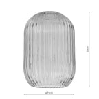 SAW6510 Sawyer Easy Fit Pendant Smoked Ribbed Glass