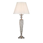 SIA4246 Siam Table Lamp Satin Chrome With Shade