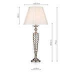 SIA4246 Siam Table Lamp Satin Chrome With Shade