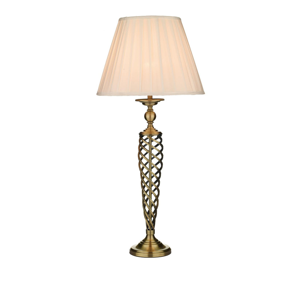 SIA4275 Siam Table Lamp Antique Brass With Shade