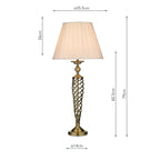 SIA4275 Siam Table Lamp Antique Brass With Shade