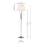 SIA4946 Siam Floor Lamp Satin Chrome With Shade