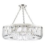 SIG0838 Sigourney 8 Light Pendant Polished Nickel and Crystal