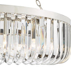 SIG0838 Sigourney 8 Light Pendant Polished Nickel and Crystal