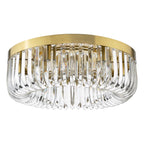SIG6435 Sigourney 6 Light Flush Satin Gold and Crystal