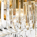 SIG6435 Sigourney 6 Light Flush Satin Gold and Crystal