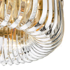 SIG6435 Sigourney 6 Light Flush Satin Gold and Crystal