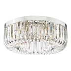 SIG6438 Sigourney 6 Light Flush Polished Nickel and Crystal