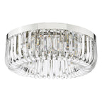 SIG6438 Sigourney 6 Light Flush Polished Nickel and Crystal