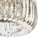 SIG6438 Sigourney 6 Light Flush Polished Nickel and Crystal