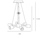 SP0650 6 Light Suspension Polished Chrome