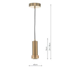 SP6563 1 Light E27 Suspension Satin Bronze