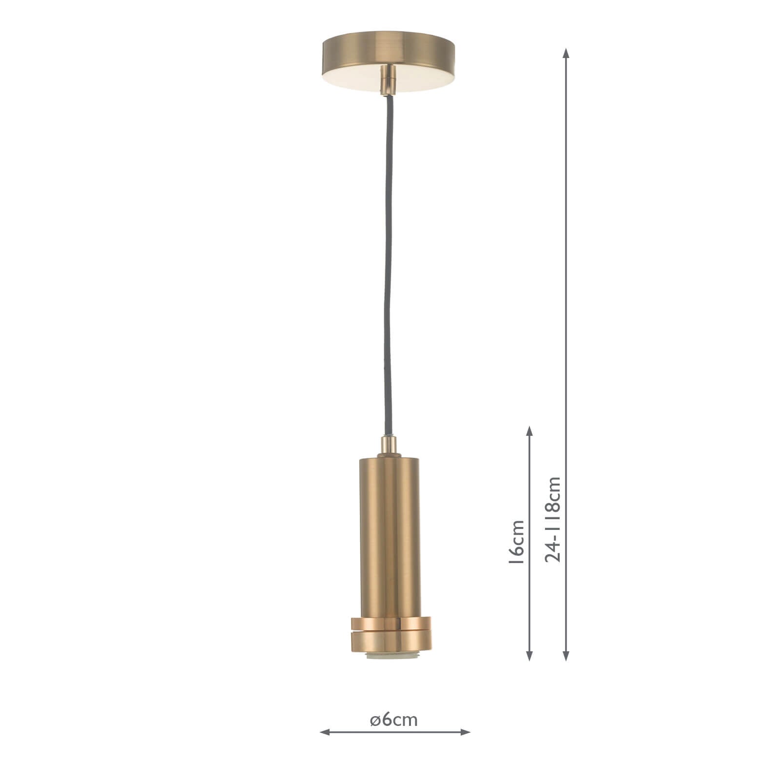 SP6563 1 Light E27 Suspension Satin Bronze