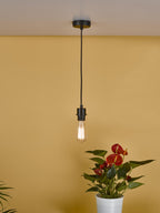 SP69 1 Light E27 Suspension Matt Black With Black Cable