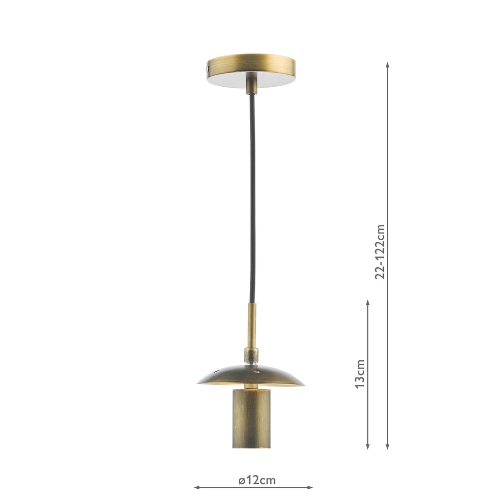SP70 1 Light E27 Suspension Bronze