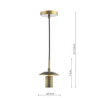SP70 1 Light E27 Suspension Bronze