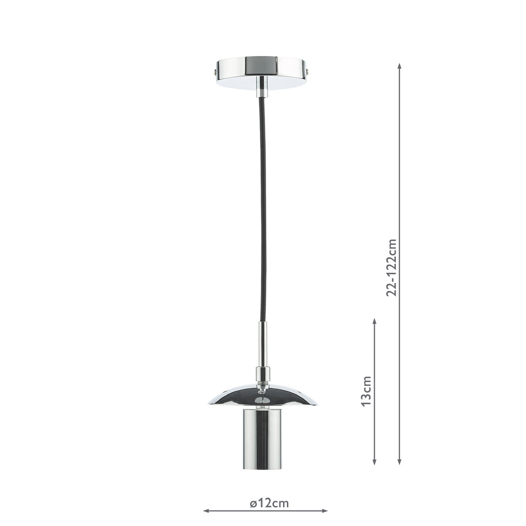 SP71 1 Light E27 Suspension Polished Chrome
