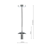 SP71 1 Light E27 Suspension Polished Chrome