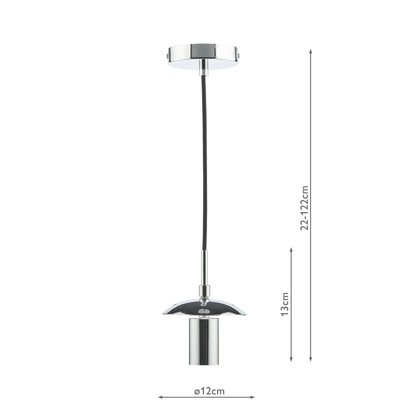 SP71 1 Light E27 Suspension Polished Chrome