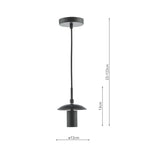 SP72 1 Light E27 Suspension Matt Black