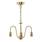 SPB0340 3 Light E14 Armed Suspension Natural Brass