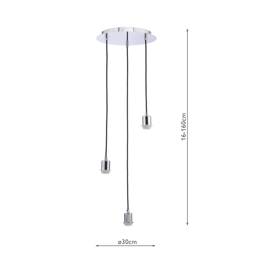SPC0350 3 Light Suspension Polished Chrome
