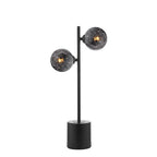 SPI4222-21 Spiral 2 Light Table Lamp Matt Black With Black Confetti Glass