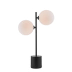 SPI4222-23 Spiral 2 Light Table Lamp Matt Black With Opal Glass