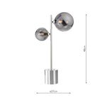 SPI4250-01-24 Spiral 2 Light Table Lamp Polished Chrome and Smoked Glass