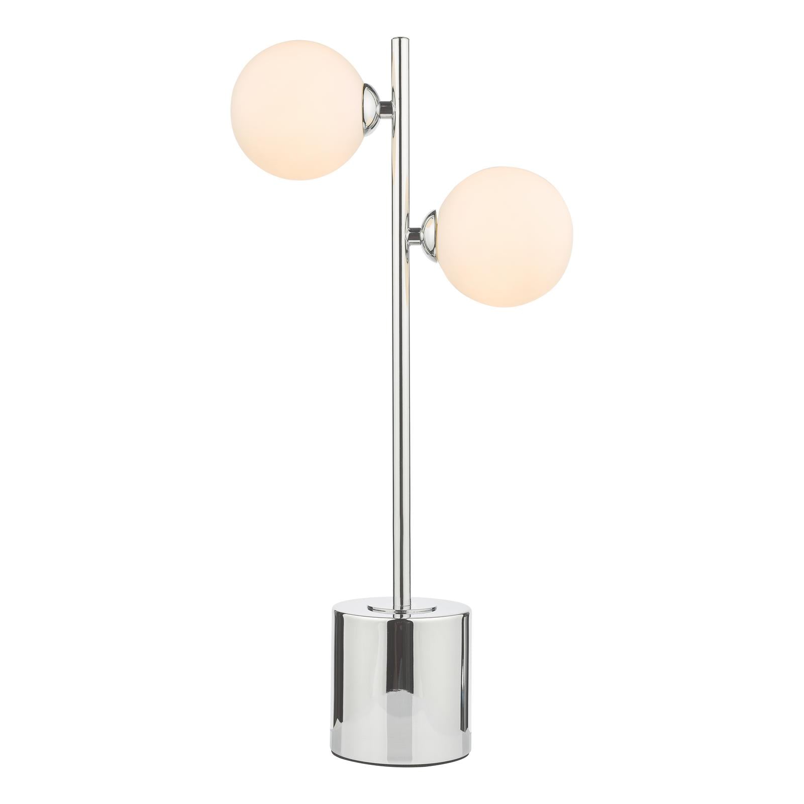 SPI4250-02 Spiral 2 Light Table Lamp Polished Chrome With Opal Glass
