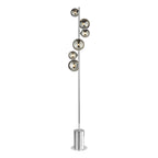 SPI4950-01-24 Spiral 6 Light Floor Lamp Polished Chrome and Smoked Glass