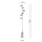 SPI4950-F Spiral 6 Light Floor Lamp Polished Chrome Base Only (S)