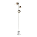 SPI5550-01-24 Spiral 3 Light Floor Lamp Polished Chrome and Smoked Glass