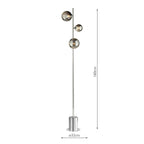 SPI5550-01-24 Spiral 3 Light Floor Lamp Polished Chrome and Smoked Glass