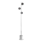 SPI5550-21 Spiral 3 Light Floor Lamp Polished Chrome With Black Confetti Glass